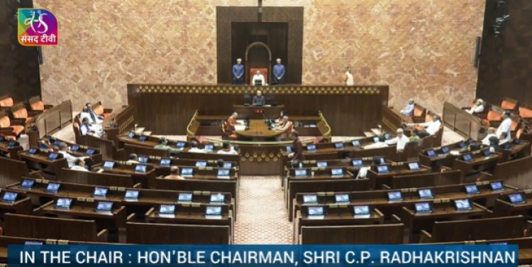 राज्यसभा के सभापति सीपी राधाकृष्णन ने आज नव निर्वाचित सदस्यों को शपथ दिलाई