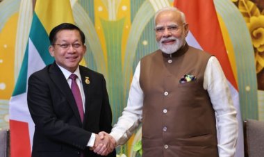 प्रधानमंत्री नरेन्‍द्र मोदी आज नई दिल्‍ली में म्‍यांमार के राष्‍ट्रपति ऊ मिन आऊं लाइन के साथ वार्ता करेंगे